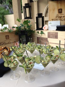 country rose and lantern food display