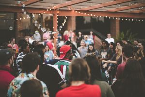 people at an outdoor event