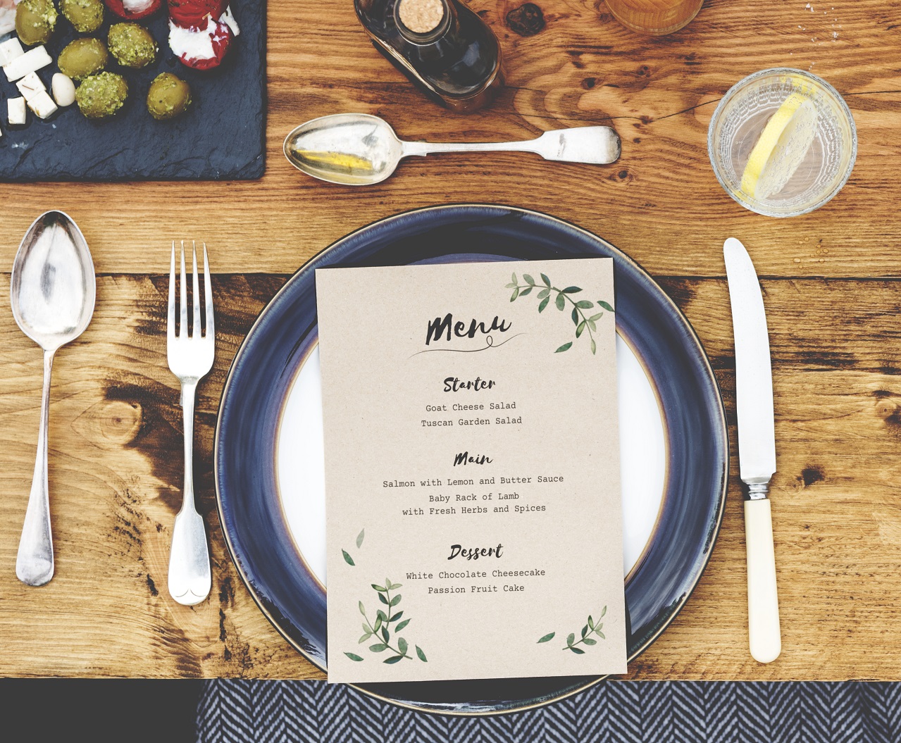 event menu