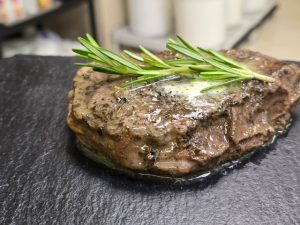Filet with herb garlic butter